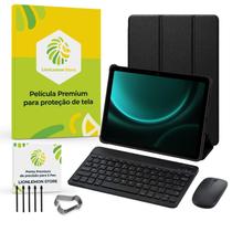 Kit Capa Preta Slim para Samsung Galaxy Tab S9 / S9FE + Pontas de substituição SPen + Película Paperlike + Teclado e Mouse