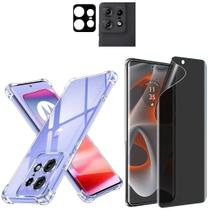 Kit Capa + Privacidade Cerâmica + Câmera Para Moto Edge 50 Pro