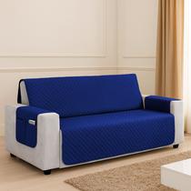 Kit Capa Protetor De Sofá Retratil Reclinável 4 Lugares King com Viés Matelado Com Bolso Lateral Varias Cores