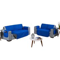 Kit Capa Protetor Pet Sofa Matelado 2 e 3 Lugares Macio Reclinavel Retratil Macio Basico Simples