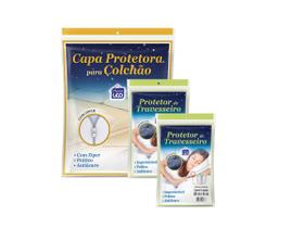 Kit Capa Protetor Travesseiro/Colchão Impermeável Antiácaro