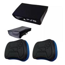 Kit Capa Protetora Antipoeira Ps5 Console Horizontal + 2case