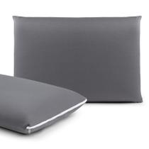 Kit Capa Protetora de Travesseiro 2 Peças - Fronha em Malha Gel (Helanca) 50cm x 70cm com Zíper