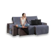 Kit Capa Protetora Sofá Retrátil 2,20M Shield Dupla Face +