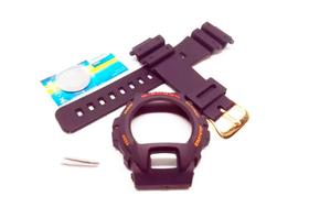 Kit Capa Pulseira G-shock Dw-6600 Dw-6900 Ouro + bateria e pinos