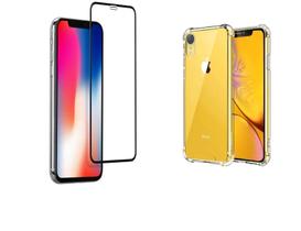 Kit - Capa Reforçada Antishock IIphone XR + Película De Vidro 3D 5D 9D