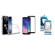 Kit Capa Reforçada Galaxy J8 + Película 3D + Carregador