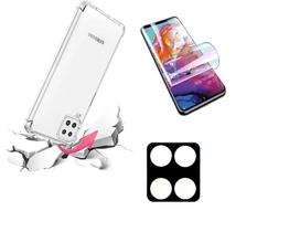 Kit Capa Reforçada + Película De Nano Gel + Película Da Lente Câmera Compativel Samsung Galaxy A22 - DV