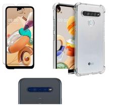 Kit Capa Reforçada + Película De Nano Gel + Película Da Lente Câmera LG K41S