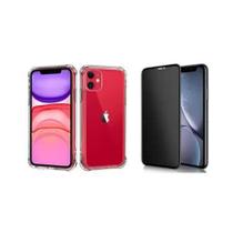 Kit Capa Reforçada + Película de Vidro Privacidade 3D Compatível com Iphone 11 Kit Capa Reforçada + Película de Vidro Privacidade 3D Compatível com Iphone 11