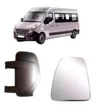 Kit capa retrovisor master 2013 a 2025 braço curto + lente superior le Kit capa retrovisor master 2013 a 2025 braço curto + lente superior le