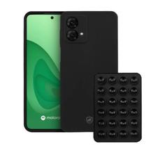 Kit Capa Silicon Veloz para Motorola Moto G84 5G Ventosa Preta Gshield