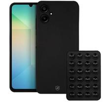 Kit Capa Silicon Veloz para Samsung Galaxy A06 Ventosa Preta Gshield