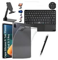 Kit Capa Silicone Transparente P/ Redmi Pad 7/7 Pro +teclado Kit Capa Silicone Transparente P/ Redmi Pad 7/7 Pro +teclado