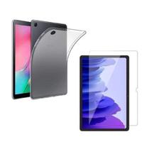 Kit Capa Silicone Transparente + Pel. Vidro p/ Galaxy Tab A7 Lite T220 - PEINING