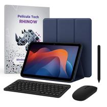 Kit Capa Slim para Xiaomi Redmi Pad 2 + Película de vidro + Caneta + Teclado e Mouse Preto