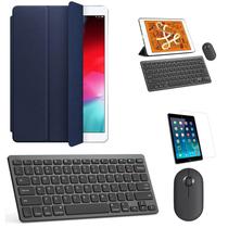 Kit Capa Smart Case Azul Escuro / Teclado e Mouse preto e Película para iPad Mini 6 - 2022 8,3" - Skin Zabom