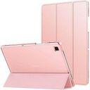 Kit Capa Smart Case Compativel Samsung Galaxy Tab A7 Lite/Caneta/Pelicula/Teclado-Rose Gold (SM-T220/T225.)