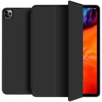 Kit Capa Smart Case Dourada compatível Para Ipad Pro 12.9, Caneta Touch, Película De Vidro, teclado Bluetooth