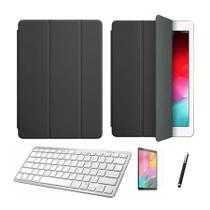 Kit Capa Smart Case Galaxy Tab A T290/T295 - 8" /Can/Pel e Teclado Branco - Preto