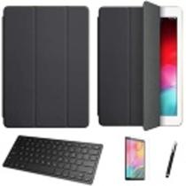 Kit Capa Smart Case iPad 8a Geração 10.2 /Can/Pel e Teclado - Preto