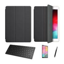 Kit Capa Smart Case Novo tablet Pro 11" 2020 /Can/Pel e Teclado - Preto