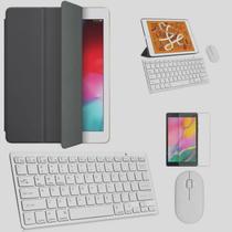 Kit Capa Smart Case Preto / Teclado e Mouse branco e Película para Galaxy Tab S7 T870/T875 11