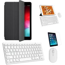 Kit Capa Smart Case Preto Teclado E Mouse Branco E Película