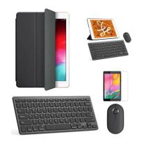 Kit Capa Smart Case Preto / Teclado e Mouse preto e Película para Galaxy Tab A T510/T515