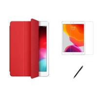 Kit Capa Smart Case tablet 9a Geração 10.2 /Can/Pel - Vermelho