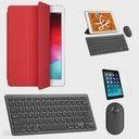 Kit Capa Smart Case Vermelho / Teclado e Mouse preto e Película Compativel iPad 10a Geração tela de 10.9 ano 2023