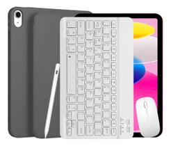 Kit Capa Smart com Teclado + Mouse + Caneta para iPad 10ª Geração 10.9”