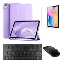 Kit Capa Smart Para Ipad A16 11 + Teclado + Mouse + Película