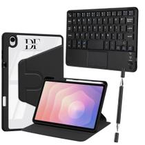 Kit Capa Smart Para Tablet Samsung A11 8.7 + Teclado Touch + Caneta Dupla
