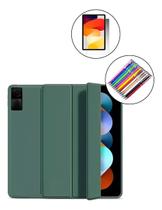 Kit Capa Smart + Pelicula + Caneta Para Redmi Pad Se 10.6'' Cor Verde-escuro Kit Capa Smart + Pelicula + Caneta Para Redmi Pad Se 10.6'' Cor Verde-escuro