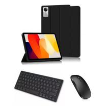 Kit Capa Smart + Teclado e Mouse Bluetooth Para Tablet Redmi SE 11 Polegadas