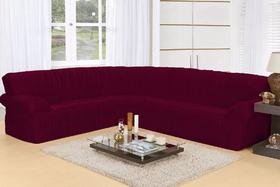 Kit Capa Sofá De Canto De Até 5/6 Lugares Com Braço