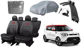 Kit Capa Soul 2008 a 2013 + Capa de Cobertura + Limpador de Parabrisa: Para Carros Impecáveis Kit Capa Soul 2008 a 2013 + Capa de Cobertura + Limpador de Parabrisa: Para Carros Impecáveis
