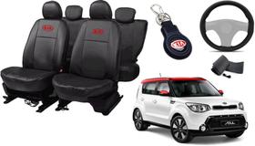 Kit Capa Soul 2008 a 2013 + Chaveiro + Capa de Volante Proteção e Estilo Exclusivo