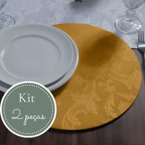 Kit Capa Souplast Supla Jacquard Chic Mesa Posta Jogo Americano Varias Cores Modernas Decoração Cozinha