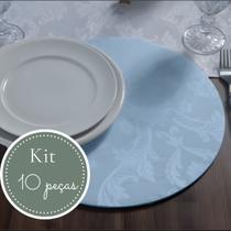 Kit Capa Souplast Supla Mesa Posta Elegante Buffet Jacquard Decoração Moderna