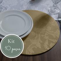 Kit Capa Souplast Supla Mesa Posta Elegante Buffet Jacquard Decoração Moderna