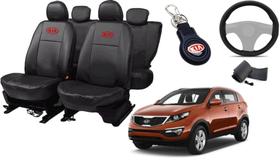 Kit Capa Sportage 2010 a 2016 + Chaveiro + Capa de Volante Design Sofisticado e Confortável