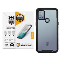 Kit Capa Stronger e Pelicula Nano Vidro compatível com Motorola Moto G30