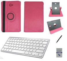 Kit Capa/Teclado Branco/Can/Pel Galaxy Tab E T560/T561 9.6" Rosa