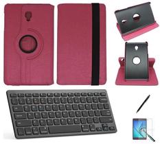 Kit Capa/Teclado/Can/Pel Galaxy Tab A T380/T385 8" Rosa