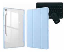 Kit Capa Teclado Mouse Para Tab Samsung S10 Fe+ Tela 13,1