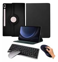 Kit Capa Teclado + Mouse + Pelicula Com Mousepad Para Galaxy Tablet S9 Fe Plus 12,4