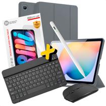 Kit Capa Teclado Mouse Preto Película + Caneta para Galaxy Tab S6 Lite Suporte Caneta Smart 4x1 Kit Capa Teclado Mouse Preto Película + Caneta para Galaxy Tab S6 Lite Suporte Caneta Smart 4x1
