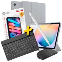 Kit Capa Teclado Mouse Preto Película + Caneta para Galaxy Tab S6 Lite Suporte Caneta Smart 4x1 Kit Capa Teclado Mouse Preto Película + Caneta para Galaxy Tab S6 Lite Suporte Caneta Smart 4x1